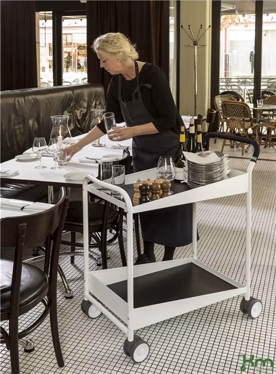 Serveringsvagn vit, 866x455x980mm 150kg,  KM1987-V
