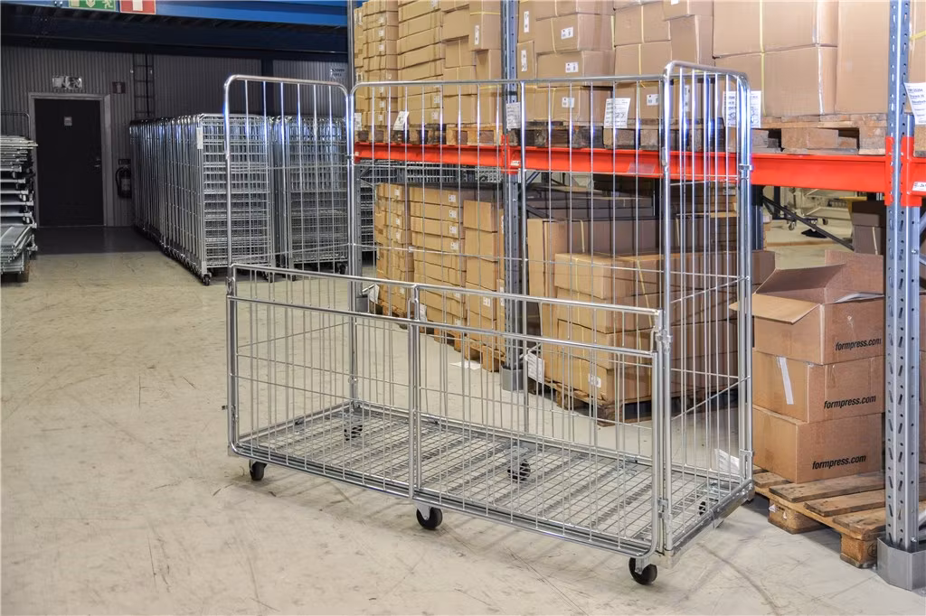 Rullcontainer 4 sidor, 2000x800x1800mm, broms, KM200801804B