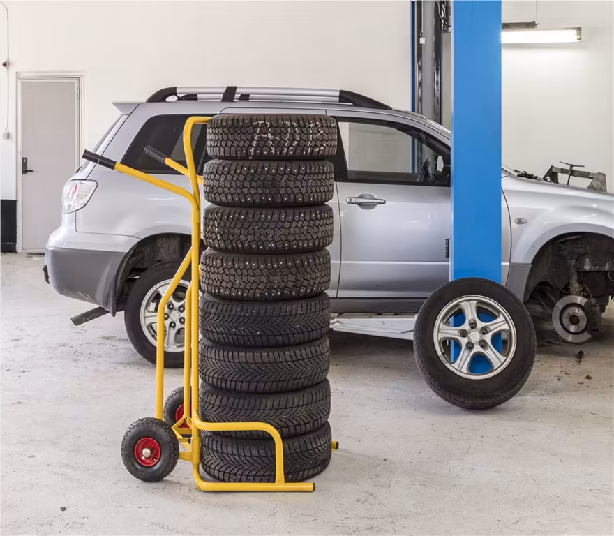 Däckkärra, 1300x840x1490mm, 200kg, Gul, KMD1