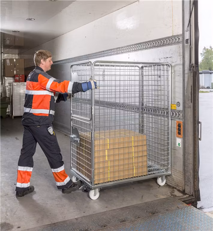 Rullcontainer 4 sidor, 1200x750x1695mm, 800kg,  KM80-S