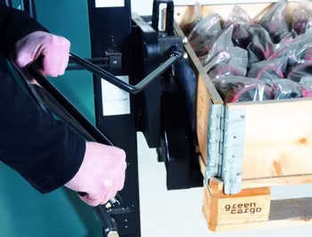 Elektrisk ergonomisk staplare, 540 x 1150 mm, tiltbar, 1841045511