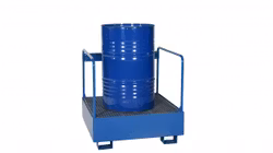 Uppsamlingskärl för 1 stående fat med skyddsräcke, 220 liter, 2311020012