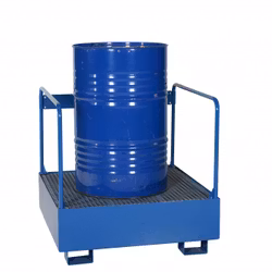 Uppsamlingskärl för 1 stående fat med skyddsräcke, 220 liter, 2311020012