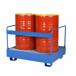 Uppsamlingskärl för 2 stående fat med skyddsräcke, 260 liter, 2311020022