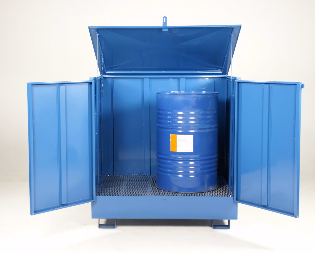 Uppsamlingskärl för 2 stående fat, heltäckta, 260 liter, 2311020023