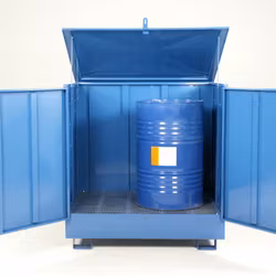 Uppsamlingskärl för 2 stående fat, heltäckta, 260 liter, 2311020023