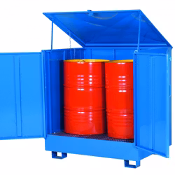 Uppsamlingskärl för 2 stående fat, heltäckta, 260 liter, 2311020023