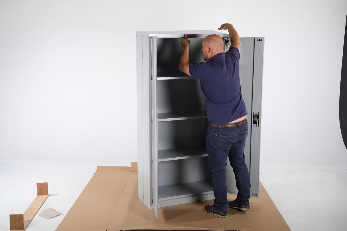 Hopfällbart skåp, 1800x900x400mm, blå, 4010571652