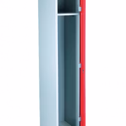 Klädskåp röd / grå, en dörr, 4011071311