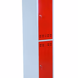 Klädskåp, röd / grå, 2 dörr, 4011071334