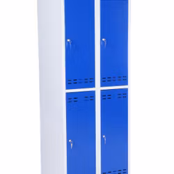 Klädskåp, blå  / grå 4 dörr, 4011071332