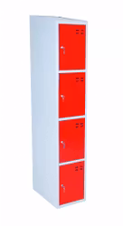 Förvaringsskåp, röd / grå 4-fack, 4011071342