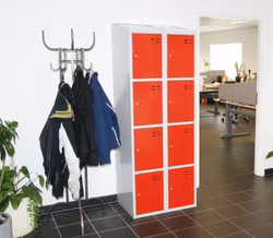 Förvaringsskåp, röd / grå 8-fack, 4011071343