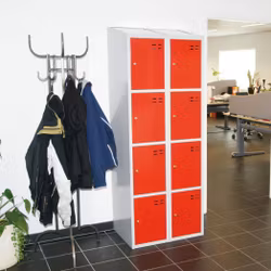 Förvaringsskåp, röd / grå 8-fack, 4011071343