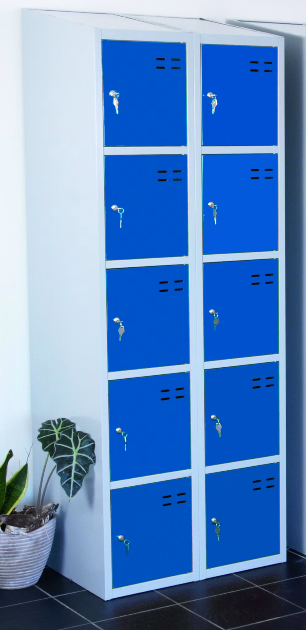 Förvaringsskåp, blå / grå 10-fack, 4011071351