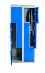 Klädskåp Z, blå / grå, 4 dörrar, 4011071362