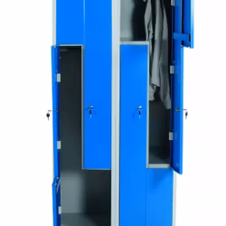 Klädskåp Z, blå / grå, 4 dörrar, 4011071362