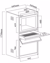 Datorskåp,   Blå, 4031071150