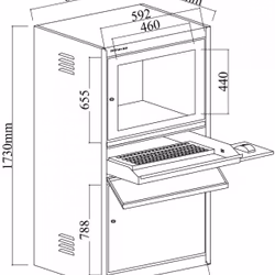 Datorskåp,   Blå, 4031071150