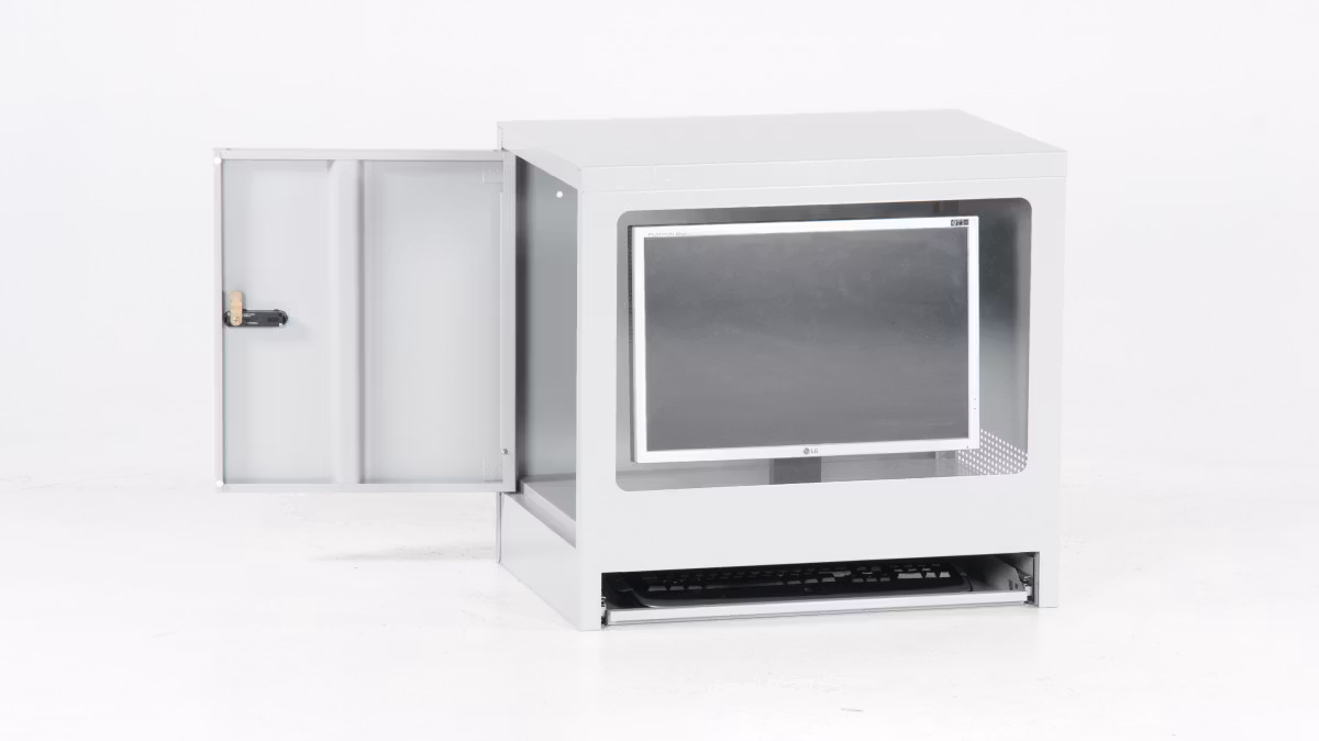 Halvt datorskåp, grå, 4031071156