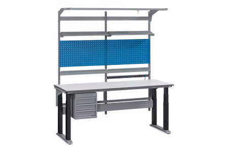 Arbetsbord 4 pelare W280, 2000x800 mm komplett B, 11-280-111