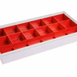 Lådinredning 900x450x100 mm plastlådor Mix 2, 3-331-0