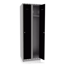 Klädskåp 2 dörrar bredd 600 mm svart, 616102-107