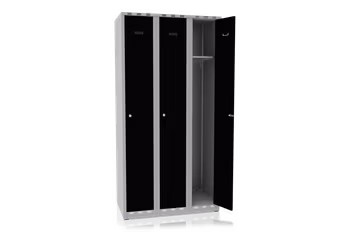 Klädskåp 3 dörrar bredd 900 mm svart, 616103-107