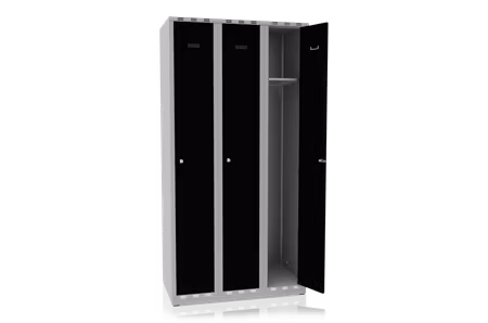 Klädskåp 3 dörrar bredd 900 mm svart, 616103-107