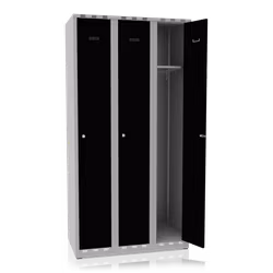 Klädskåp 3 dörrar bredd 900 mm svart, 616103-107