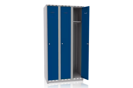 Klädskåp 3 dörrar bredd 900 mm blå, 616103-131