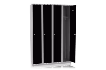 Klädskåp 4 dörrar bredd 1200 mm svart,  616104-107