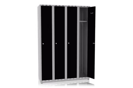 Klädskåp 4 dörrar bredd 1200 mm svart,  616104-107