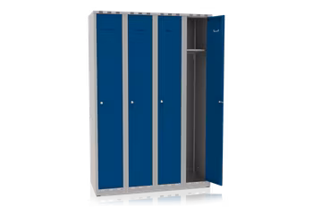 Klädskåp 4 dörrar bredd 1200 mm blå, 616104-131
