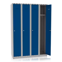 Klädskåp 4 dörrar bredd 1200 mm blå, 616104-131