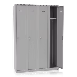 Klädskåp 4 dörrar bredd 1200 mm grå, 616104-135
