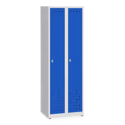 Klädskåp 2 dörrar bredd 600 mm blå och grå, 13111001-13