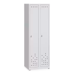 Klädskåp 2 dörrar bredd 600 mm grå, 13111001-33