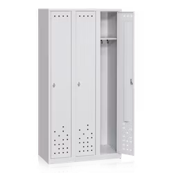 Klädskåp 3 dörrar bredd 900 mm grå, 13111002-33