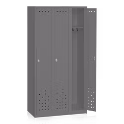 Klädskåp 3 dörrar bredd 900 mm mörkgrå, 13111002-75