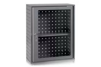 Förvaringsskåp inkl plexiglasdörr grå, 4-591-136