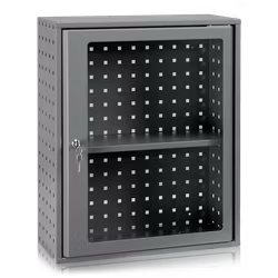 Förvaringsskåp inkl plexiglasdörr grå, 4-591-136