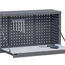 Perforerat verktygsskåp inkl. fällbar arbetsyta, 4-760-136