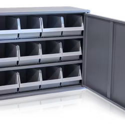 Skåp 12 med 2 hyllplan inkl 12 backar, 4-785-136