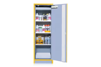 Kemikalieskåp 2000x600x550 inkl bottentråg, 3 hyllor, 4-661-4