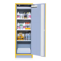 Kemikalieskåp 2000x600x550 inkl bottentråg, 3 hyllor, 4-661-4