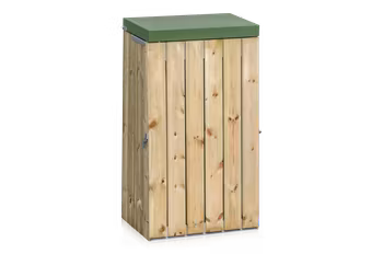 Säckhållare 125 l träpanel med lock, 2-490-0