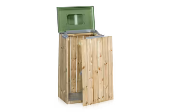 Säckhållare 125 i träpanel med inkasthål, 2-490-00