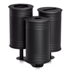 Avfallsbehållare Tin trippel svart, 113510-002-7