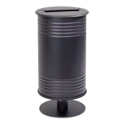 Avfallsbehållare för papper, med fot, svart,  13510-014-196